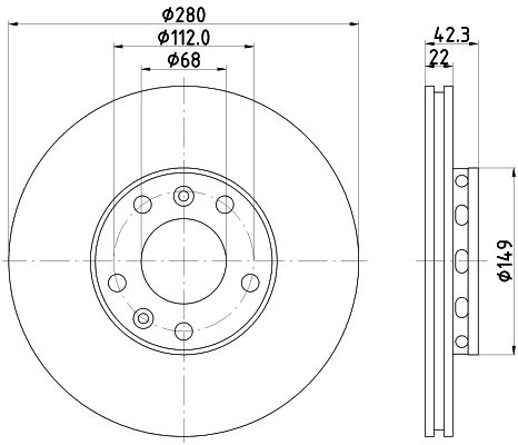 HELLA PAGID Тормозной диск 8DD 355 113-321